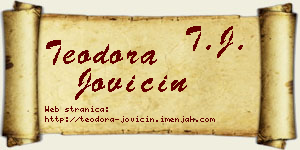 Teodora Jovičin vizit kartica